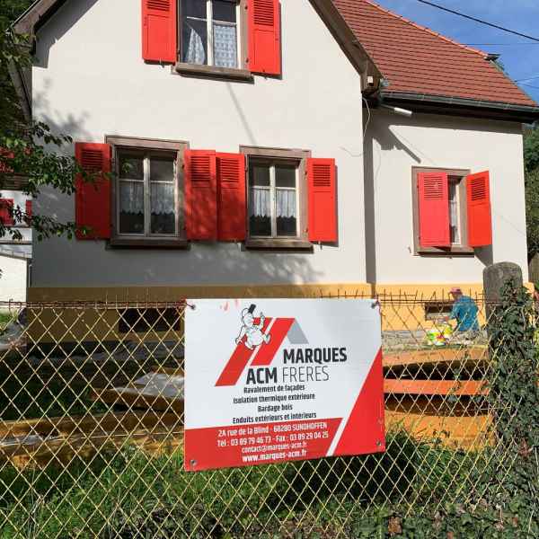 Marques ACM - Rénovation de façade à Sundhoffen près de Colmar et Sélestat